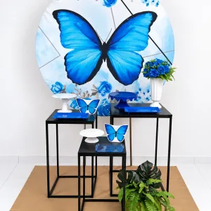 BORBOLETA 1 AZUL PRATA