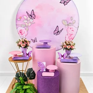 BORBOLETA LILAS OURO